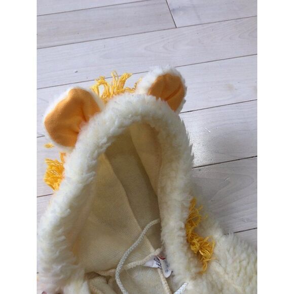 VTG Lion Shepra Baby One-Piece Bunting Footed Hooded Obion 6-12 Mos - Picture 3 of 4